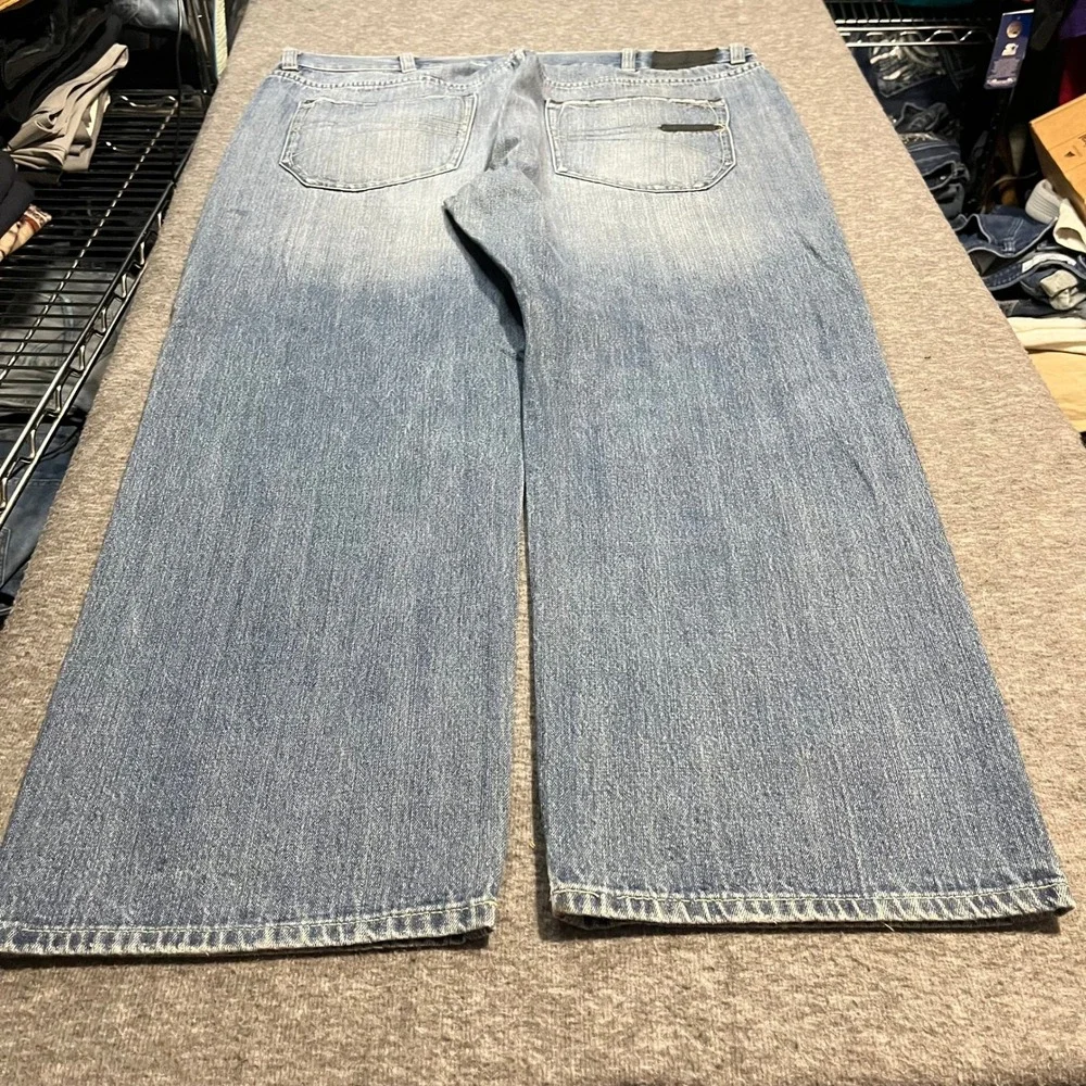 Sean John Baggy Y2K Jeans Mens 42x32 Light Wash Wide Leg Denim Streetwear Hip Ho